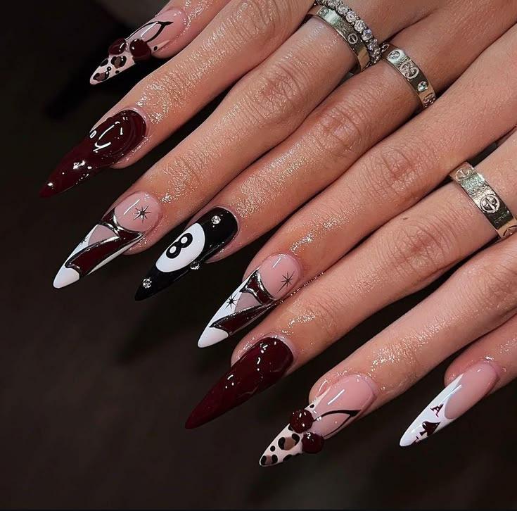Intricate nail art design